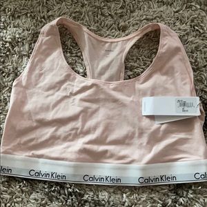 Light pink Calvin Klein sports bra